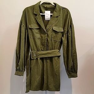 ROMPER | Olive Green | Long sleeve | M